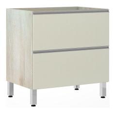 Balcão de Cozinha sem Tampo 80cm Misto 1 Porta Basculante e 1 Gavetão Lis Luciane Móveis