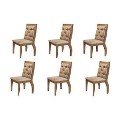 Conjunto Com 6 Cadeiras Lucy Rufato