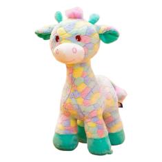 Bicho Pelúcia Girafinha Multicolorida Muito Fofinha 30cm