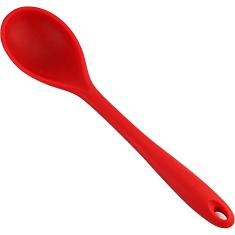 Mimo Style Colher de Silicone Vermelha, Material de Silicone Resistente e Flexível, Suporta Temperaturas de Até 220ºC, Prática, Simples e Leve Pesando Apenas 130 Gramas Facilitando o Manuseio