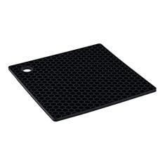 Descanso De Panela Quadrado De Silicone 17 X 17cm Weck Preto