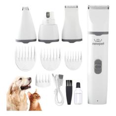Kit Maquina Tosa Cães Gato Cachorro Sem Fio Tosquiadeira Aparador Pelo