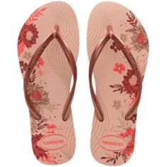 Chinelo Havaianas Slim Organic, Rosa, Ballet, Dourado, 39/40