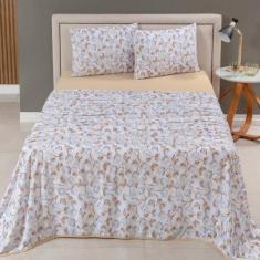 Jogo de Cama Solteiro 03 Pçs Malha 100% Algodão Fio Penteado 30/1 - Ma