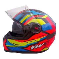 Capacete Fechado Fw3 Gtx Fox Com Óculos Interno Varias Cores, Laranja