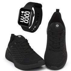 Kit Tênis Esportivo It Shoes Masculino + Relógio Digital-Masculino