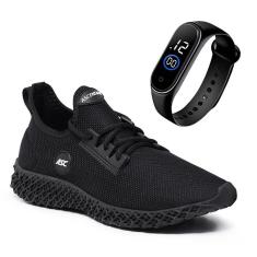 Tênis Masculino Conforto, Desempenho e Versatilidade para uma vida Ativa + Relógio Digital Fino-Masculino