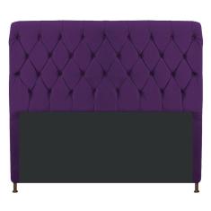 Cabeceira Estofada Cristal 160cm Queen Size Roxo
