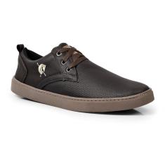 Tênis Sapatênis Masculino Cadarço Liso Casual Conforto-Masculino