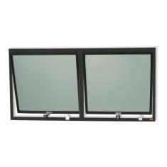 Janela de Alumínio Maxim-Ar 2 Seções 60x120cm Vidro Mini Boreal Plus Brimak Preto