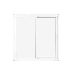 Janela de Alumínio de Correr 100x100cm 2 Folhas com Vidro Mini Boreal Linha Solida MGM Branco