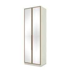 Guarda Roupa 2 Portas com Cabideiro e Espelho Predileto Henn Areia HP/Jequitibá