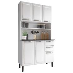 Cozinha Completa Compacta Pratika 6 Portas 2 Gavetas Branca Itatiaia