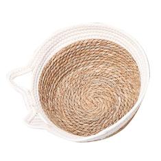 Cama do Ninho do Gato do Animal de Estimação, Corda de Algodão Portátil Grande Espaço Respirável 2 Orelhas de Gato Ninho Tecido Elegante do Gato Com Almofada Macia para Cães