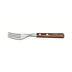 Garfo de Mesa Tramontina em Aço Inox e Cabo em Madeira Polywood Castan