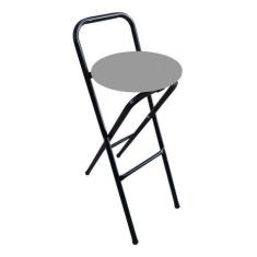 Banqueta Alta Banco Dobrável Bistrô Estofada Aço Articulada - Moveraço