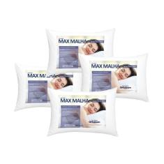 Travesseiro Fibras Siliconadas Max Malha Kit c/ 4 Un 50x70 - Ortobom