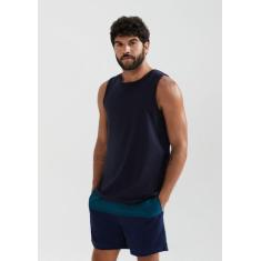 Regata Básica Masculina World - Hering, M, Azul escuro