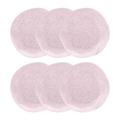 Conjunto 6 Pratos Fundo 22,5 cm Ryo Pink Sand Porcelana Oxford
