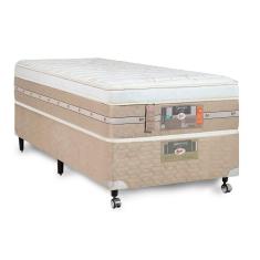Cama Box + Colchão Castor Solteiro Silver Star Air One Face Pocket 88x188x59cm