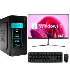 PC Completo eFacini, Intel Core i7, 16GB, RAM SSD Monitor 24 polegadas