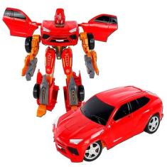 Boneco Super Robô Transmutes 2 em 1 Robot War Vermelho L015-17 - Dorém