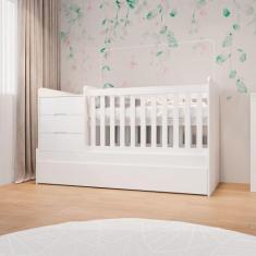 Berço Multifuncional Cléo Carolina Baby Branco Fosco