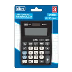 Tilibra - Calculadora de Bolso 12 Dígitos Grande TC04 Preta - 1 un