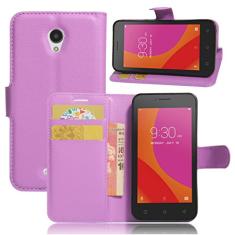 Capa carteira Lenovo A Plus, capa carteira flip de couro PU premium com compartimento para cartão, suporte e fecho magnético [capa interna de TPU à prova de choque] Compatível com Lenovo A Plus