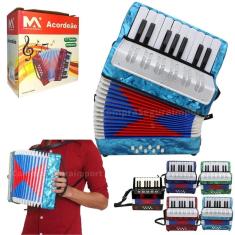 Acordeon sanfona gaita infantil 8 baixos 17 teclas brinquedo