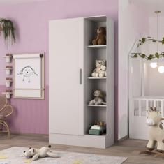 Guarda Roupa Infantil 1 Porta Sara Espresso Móveis Branco