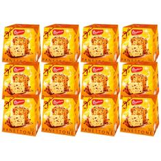 Kit 12 Mini Panettone Tradicional Frutas Natal Bauducco 80g