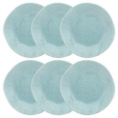 Conjunto de Pratos Rasos 06 Peças Ryo Blue Bay Oxford