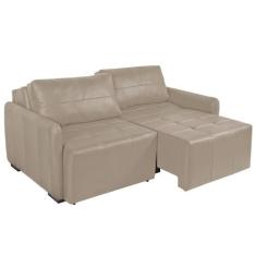 Sofá Decorativo 3 Lugares Sala de Estar 220cm Reclinável e Retrátil Ka