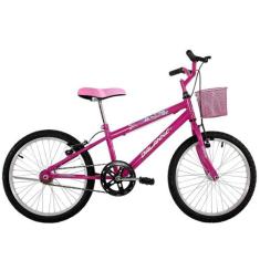 Bicicleta Infantil Aro 20 Feminina Melissa com Cesta Rosa Pink - Dal'a