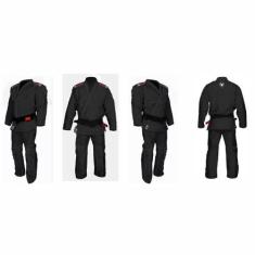 Kimono Jiu Jitsu Trançado Especial Adulto Marca Aranha, Preto, A0