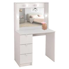 Penteadeira Camarim com Espelho 3 Gavetas Los Angeles Branco
