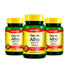 Kit 3 Suplemento Óleo de Alho 250mg 60 Capsulas Maxinutri