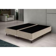 Cama Box Base Bipartido Casal Suede(1.38X1.88) - Genki Kenko , AREIA