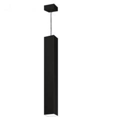 Pendente Viena Quadrado 60cm Woods Preto Fosco