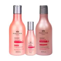 Kit Capilar Shampoo Condicionador Finalizador Amakha Paris
