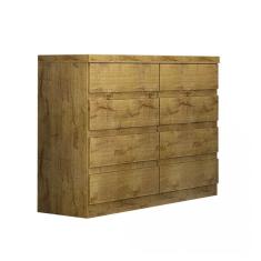 Cômoda 8 Gavetas Bello Novo Horizonte Freijó Dourado