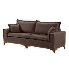 Sofá 4 Lugares Living M-47 Veludo Martins - Martins Estofados, Marrom