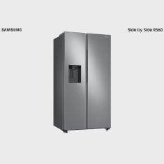 Refrigerador RS60 Samsung Side by Side Inverter 602 Litros com All Around Cooling e SpaceMax Inox Look - RS60T520