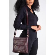 Bolsa tiracolo em couro liso Thais-Feminino