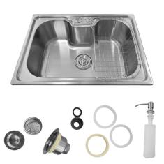 Cuba Pia Gourmet Luxo Prizi Aço Inox 304 42x60cm Kit Completo - SB6042