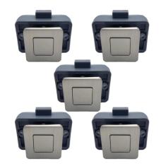 MTSmart Fechaduras de armário de metal para trailer, botão de pressão de metal, trava quadrada para trailer, trailer, caminhão, caravana, iate, barco, marinha, puxador de armário de trailer, travas de