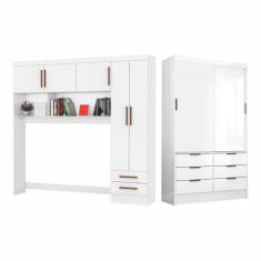 Guarda Roupa Casal Modulado Sevilha 5 e 2 Portas 8 Gavetas Carioca Móv