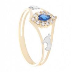 Anel de ouro 18k Aro duplo com Pedra - Elegancy Joias, 29