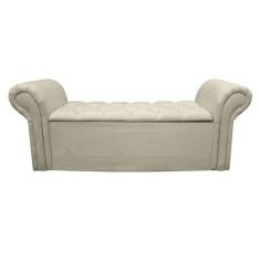 Divã Baú Para Cama Box King 195cm - Modelo Agnes - Tecido Suede - Vani
